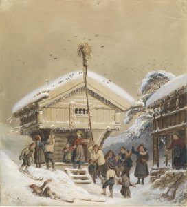 Norvég karácsonyi szokás alkotó: Adolph Tidemand