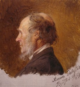 Simon Toldstad portréja. Vázlat alkotó: Adolph Tidemand