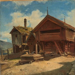 A Gulsvik-farm Hallingdalban alkotó: Adolph Tidemand