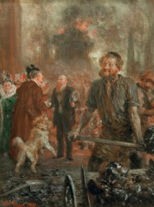 Látogatás a vashengerműben alkotó: Adolph Menzel