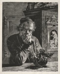 Az Antikvárium – Önarckép alkotó: Adolph Menzel