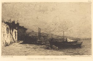 Halászkunyhók Olaszország partjain alkotó: Adolphe Appian