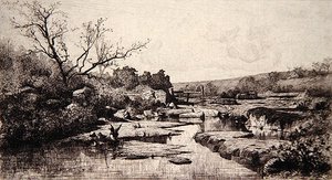 Az Albarine folyó forrása alkotó: Adolphe Appian