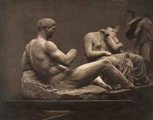 Szobrok a Parthenonból, British Museum, c. 1870-es évek.