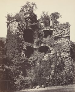 A felrobbantott torony, Heidelbergi kastély,c. 1865 (fotó) alkotó: Adolphe Braun