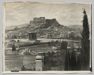 Kilátás az Akropoliszra alkotó: Adolphe Braun and Co.