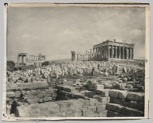 Kilátás a Parthenonra alkotó: Adolphe Braun and Co.