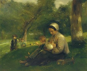 Anya és gyermekei a Saint-Siméonban: a szerető anya