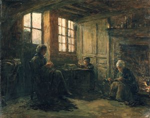 Vászonkoptató nők, Honfleur, 1877