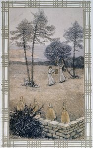 A méhek élete: zaj, hogy távol tartsák a méheket – A. Giraudon rajza alkotó: Adolphe Giraudon