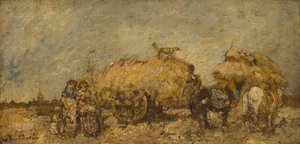 The Hayfield, c. 1870 alkotó: Adolphe Joseph Thomas Monticelli