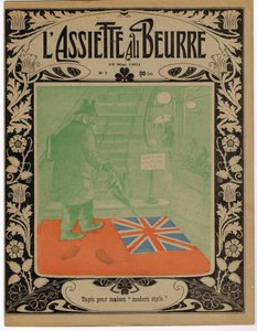 „A vajtányér”, Satirique en Colors borítója alkotó: Adolphe Leon Willette