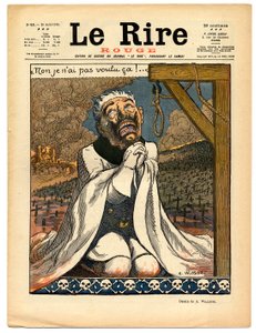 A „The Red Laughter” címlapja, színekben szatirikus alkotó: Adolphe Leon Willette