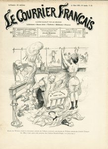 Adolphe dit Willette (1857-1926) illusztrációja a Le Courrier francais borítójára alkotó: Adolphe Leon Willette