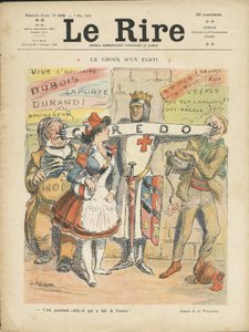 Illusztráció Adolphe dit Willette-ről (1857-1926) a Le Rire borítójára, 2010.07.05. - Pártválasztás - Választások - Marianne alkotó: Adolphe Leon Willette