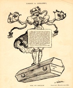 A vörös nevetés, szatirikus az N & B-ben alkotó: Adolphe Leon Willette
