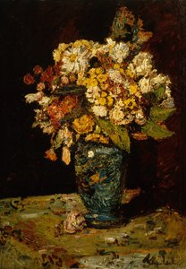 Virágok kék vázában, 1879-1883.