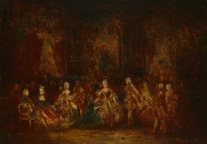 Személyek XV. Lajos-viseletben, c. 1880.