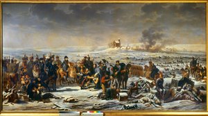 Poroszország és Lengyelország hadjárata (1806-1807) „” I. Napóleon (1769-1821) az eilaui csatatéren 1807.02.09” Adolphe Roehn (1780-1867) festménye 1807 Boissy Saint Leger. Grosbois kastély