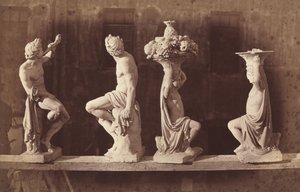 Négy szobor, 1868 körüli (fotó)
