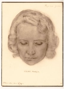 Han van der Kop Hilde Maria portréjának fotóreprodukciója alkotó: Adriaan Bijl (attributed to)