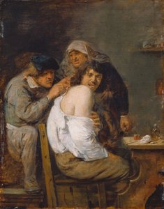 A hátsó művelet, 1636 körül (olaj, fa)