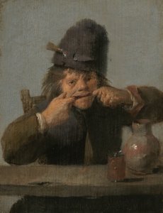 Fiatalok arcot vágnak alkotó: Adriaen Brouwer