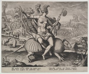 Amerika, a négy kontinensről,.n.d. alkotó: Adriaen Collaert