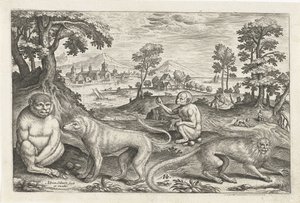 Majmok Négylábú állatok (sorozat címe) Animalivm Qvaddrvpedvm (sorozat címe) alkotó: Adriaen Collaert
