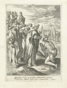 Leprás gyógyítása Krisztus élete (sorozat címe) Vita I. Christi (sorozat címe) alkotó: Adriaen Collaert