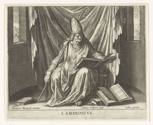 Ambrosius egyházatya A négy egyházatya (sorozat címe) alkotó: Adriaen Collaert