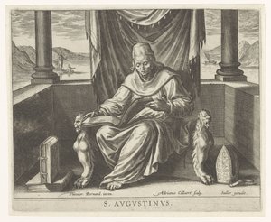 Ágoston egyházatya A négy egyházatya (sorozat címe) alkotó: Adriaen Collaert