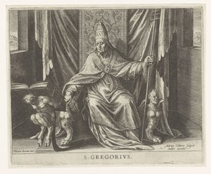 Gergely egyházatya A négy egyházatya (sorozat címe) alkotó: Adriaen Collaert