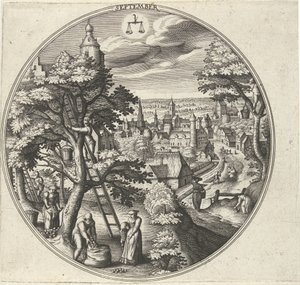 szeptember A tizenkét hónap (sorozat címe) alkotó: Adriaen Collaert