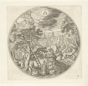 szeptember A tizenkét hónap (sorozat címe) alkotó: Adriaen Collaert