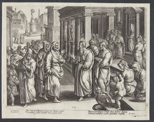 Elymas megvakítása alkotó: Adriaen Collaert