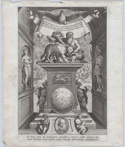 A „Római császárok lóháton” címlapja, kb. 1587-89. alkotó: Adriaen Collaert