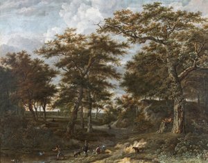 Táj vadászokkal alkotó: Adriaen Hendricksz. Verboom