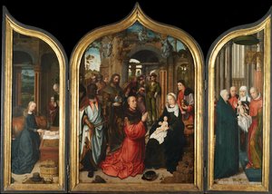 Triptichon, c.1510-12 (olaj, panel) alkotó: Adriaen Isenbrandt or Isenbrant