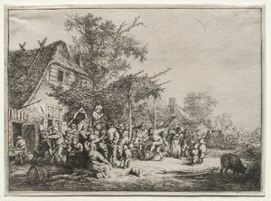 Fesztivál a rács alatt. alkotó: Adriaen Jansz. van Ostade