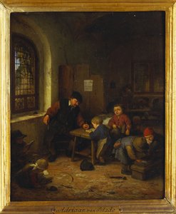 Egy tanterem belseje, 1666 alkotó: Adriaen Jansz. van Ostade