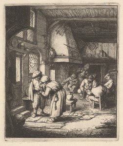 Paraszt fizeti számláját, 17. század. alkotó: Adriaen Jansz. van Ostade