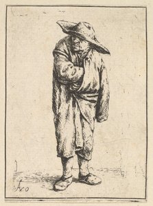 Köpenyébe burkolt paraszt, 1610-85. alkotó: Adriaen Jansz. van Ostade