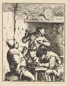Énekesnő két dohányos között, 1610-85.