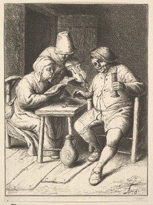 Énekpár és hegedű, 1610-85. alkotó: Adriaen Jansz. van Ostade