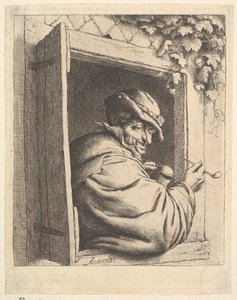 Dohányos az ablaknál, 1610-85. alkotó: Adriaen Jansz. van Ostade
