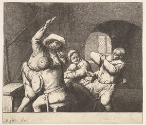 A kés szúrása, 1610-85. alkotó: Adriaen Jansz. van Ostade