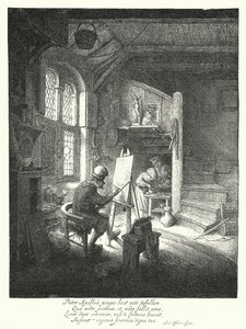 A festő (metszet) alkotó: Adriaen Jansz. van Ostade