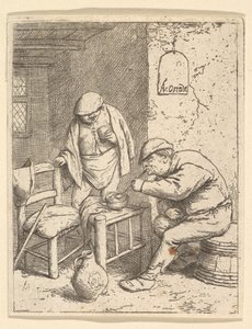 A dohányos és az ivó, 1682 . alkotó: Adriaen Jansz. van Ostade