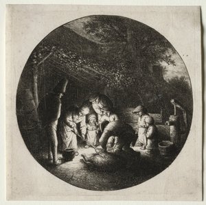 A disznóölők. alkotó: Adriaen Jansz. van Ostade